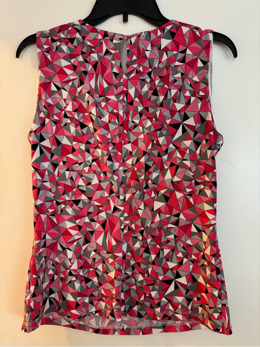 Calvin Klein Pink and Gray Geometric Sleeveless Camisole - Picture 2 of 4